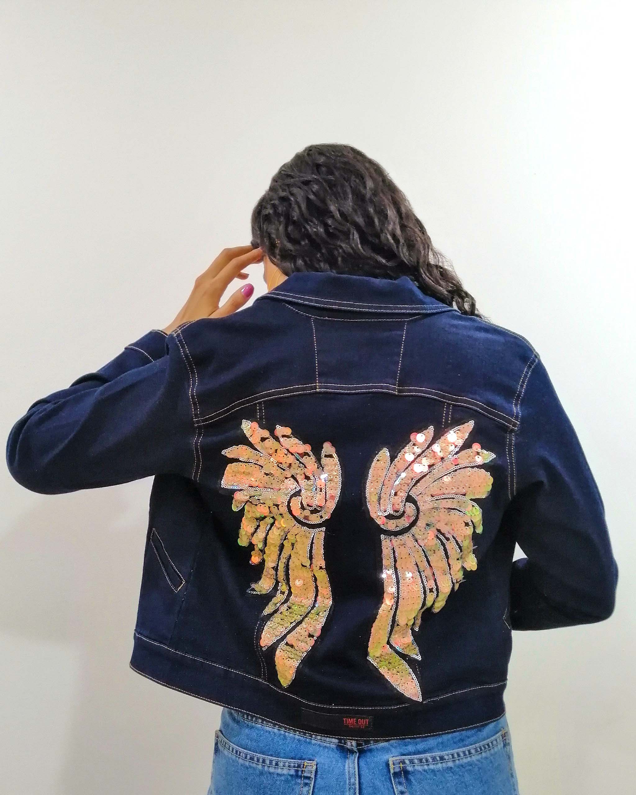 Denim Jacket Chamarra De Mezclilla Con Bordados Mezclilla Bordada